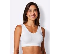 Bustier WÄSCHEPUR, Damen, Gr. 46, Cup B/C/D, weiß, 97% Baumwolle, 3% Elasthan, BHs Bustier BH-Set (79285733-46) weiß