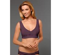 Bustier WÄSCHEPUR, Damen, Gr. 48, N-Gr, lila (aubergine, schwarz), 97% Baumwolle, 3% Elasthan, BHs Bustier (63708838-48) aubergine, schwarz