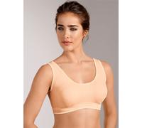 Bustier WÄSCHEPUR, Damen, Gr. 50, Cup B/C/D, bunt (apricot, jadegrün), 97% Baumwolle, 3% Elasthan, BHs Bustier BH-Set (10941764-50) apricot, jadegrün