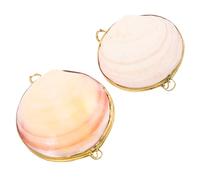 BUTIFULSIC 2 Stück Muschelschmuck Aufbewahrungsbox aus Natürlicher Muschel mit Goldenem Rand Tragbar und Praktisch für Reise und Tägliche Schmuckorganisation