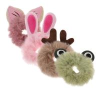 BUTIFULSIC 4 Stück pack Kawaii Haargummis aus Stoff mit Festem Halt und Angenehmem Gefühl Niedliche Cartoon Haarbänder für Mädchen für Schule und Festival