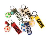 BUTIFULSIC Fußball Schlüsselanhänger zum Geburtstag 5 Stück aus Metall und Kunststoff Modischer Schlüsselring und Taschenanhänger als Geschenk für Fußballfans oder Fußballspiel