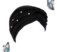 BUTIFULSIC Haarschutz Schlafmütze aus Milk Silk für Damen Schwarz Modisches Haaraccessoire mit Einfachem Stil Hand und Maschinenwaschbar