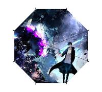 ButkUs Solo Leveling Regenschirm Automatisch Öffnen Beliebtes Anime Muster UV Schutz Kompakt Winddicht Reiseschirm für Frauen Männer Teenager, Farbenfrohes Muster