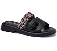 BUTOSKLEP Lederschuhe Damen Mit Klett Leopard Vinceza 66769 Hellbeige, sc schwarz, 40 EU