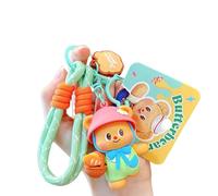 Butterbär Schlüsselanhänger, sportlicher Rucksack Charm, leichte PVC Legierung, Taschenanhänger, für Geschenke, Erwachsene, stilvoller Butter Schlüsselanhänger, Rucksack Charm, Cartoon