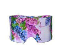 Butterfly Garden Klettverschluss-Design, Verdunkelung, warmer Augen- und Ohrenschützer für Seitenschläfer, Nachtschlaf, Arbeit, Nickerchen, Reisen, Yoga