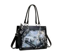 Butterfly Ita Bag Y2k Tote Schultertasche für Damen Handtasche Crossbody, Schwarz