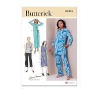 Butterick B6976B5 Easy-to-make Misses' Wrap Dress and Straight Leg Pants Lounge Set Schnittmuster-Paket von Palmer/Pletsch, Design-Code B6976, Papier, mehrfarbig, Sizes 8-10-12-14-16
