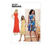 Butterick Easy Damen Schnittmuster Ärmelloses Kleid eng anliegend B6680A5 Gr. 34-42