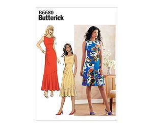 Butterick Easy Damen Schnittmuster Ärmelloses Kleid eng anliegend B6680A5 Gr. 34-42