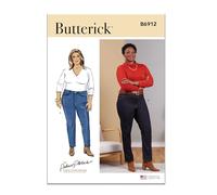 Butterick Palmer/Pletsch Schnittmuster-Set für Damen Jeans, Design Code B6912, Größen 30W-32W-34W-36W-38W