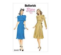 Butterick Patterns 6485 E5 Misses Kleid Schnittmuster, mehrfarbig, Größen 14-22