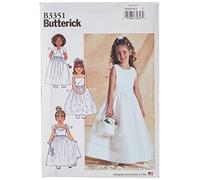 Butterick Patterns B3351 Size 6-7-8 Childrens/Girls Jacket and Dress, Pack of 1, White
