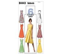 Butterick Patterns B4443 Size BB 8-10-12-14 Misses Petite Dress, Pack of 1, White