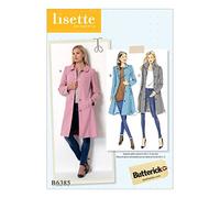 Butterick Patterns Butterick 6385 A5 Schnittmuster Coat, Mehrfarbig, Größen 6-14
