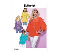 Butterick Patterns Butterick Schnittmuster 6456 E5, Top, Größen 14-22, Mehrfarbig