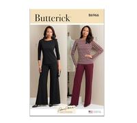 Butterick Schnittmuster-Set für Damen, eng anliegend, Pullover und Hosen, Designcode B6966, Größen 34-38-40-42