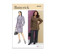 Butterick Schnittmuster-Set für Damen, locker sitzende Jacke, gerader Rock und Hose mit weitem Bein, Designcode B6965, Größen 36-38-40-44