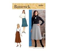 Butterick Schnittmuster-Set für Damen-Schärpe und Rock, Code B6866, Größen 44-48-50-50, mehrfarbig