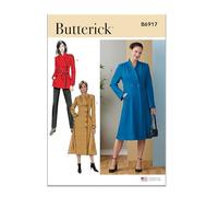 Butterick Schnittmuster-Set für Damenmantel, Design Code B6917, Größen 32-34-42