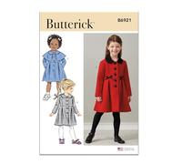 Butterick Schnittmuster-Set für Kindermantel, Design Code B6921, Größen 2-3-4-5