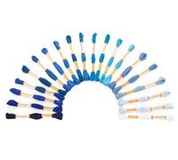 buttinette Qualitäts-Sticktwist "Blau", Inhalt: 20 Strängchen à 8 m