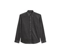 Button down collar, long sleeves, round hem BROKEN GRAPHITE L BROKEN GRAPHITE