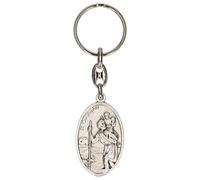 Butzon & Bercker Christophorus-Schlüsselanhänger „Schutz für deinen Weg“ - Metall-Anhänger (4,5 × 2,6 cm) mit Schlüsselring und Geschenkverpackung