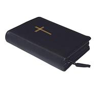 Butzon & Bercker Gotteslobhülle Kunstleder mit edler Motivprägung - schwarze, formstabile Schutzhülle mit Reißverschluss & Goldkreuz-Prägung für Gotteslob - Geschenk & Schutz