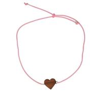 Textil-Armband mit Herz aus Nussholz: Gott freut sich über dich / Bei Hugendubel