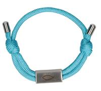 Butzon & Bercker türkises Textil-Armband mit Ichthys-Anhänger: Mit Jesus auf dem Weg. Christlicher Schmuck für Kinder zur Kommunion, Taufe oder Geburtstag in Geschenkverpackung