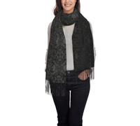 BUULOO Niedlicher Waschbär-Schal für Damen, Cartoon-Design, bedruckt, Kaschmir, warm, bequem, weich, mit Fransen, modisches Wintergeschenk., Gothic Tapete Totenkopf, One size