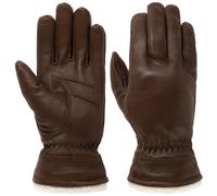 Hestra Buvika Deerskin Handschuhe Fingerhandschuhe Lederhandschuhe Damen - mit Futter, Futter Herbst-Winter Winter - 7 HS dunkelbraun
