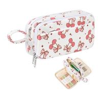BuyCard Federmäppchen aus Cord-Stoff mit 4 Fächern,Großes Mäppchen für Schule, Büro & Studium,Stilvolle Federtasche für Mädchen, Jungen & Erwachsene - Geräumiger Schreibwarenbeutel & Pencil Case