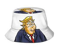 Buytruew Donald Trump's Facial Expressions Fischerhut, Unisex, Sonnenhut, Fischerhut, Sommer, Reisen, Strand, Sonnenhut, Schwarz, Schwarz , One size