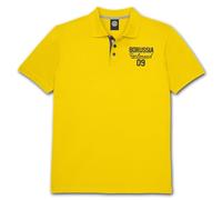 BVB Explorer Polo Yellow - Gelb mit Borussia 09 Dortmund Schriftzug, Nachhaltig produziert Gr. S