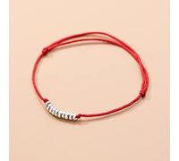 BVFRA Armband Damen Silber,Gewebtes Armband Rotes Seil Mit Silberperlen Verstellbare Freundschaftsarmbänder Mode Glücksgeschenk S925 Silberschmuck Für Frauen Mädchen Tochter