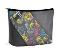 BVNMT Make-up-Tasche, tragbare Kosmetiktasche, große Kapazität, Reise-Make-up-Tasche, Aufbewahrungstasche, lustig, für Känguru-Zoo, bedruckt, Kulturbeutel, geeignet für Frauen und Mädchen