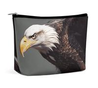 BVNMT Make-up-Tasche, tragbare Kosmetiktasche, großes Fassungsvermögen, Reise-Make-up-Tasche, Aufbewahrungstasche, Geparden-Druck, Kulturbeutel, geeignet für Frauen und Mädchen, Adler, Einheitsgröße