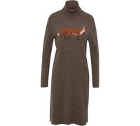 BvS Brigitte von Schönfels Strickkleid Fuchsmotiv Taupe 46