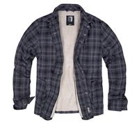 bw-online-shop Classic Sherpa Hemdjacke (Sale) anthrazit/schwarz, Größe 4XL, Herren, Übergangsjacke, Baumwolle