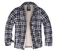 bw-online-shop Classic Sherpa Hemdjacke (Sale) weiß/schwarz, Größe L, Herren, Übergangsjacke, Baumwolle