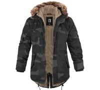 bw-online-shop Fishtail Winterparka mit Futter (Sale) darkcamo, Größe 3XL, Herren, Baumwolle