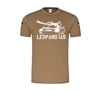 BW Tropen Leopard 1A5 Panzer Tank Leo Kampfpanzer Bundeswehr T-Shirt #32602, Größe:XL, Farbe:Khaki