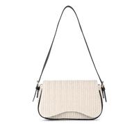 BWBIKE Damen Raffia Woven Umhängetasche - Trendige Hobo Geldbörse mit Reißverschluss, kleine Umhängetasche für den Alltag, Schwarz