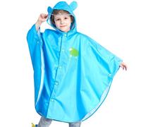 BWBIKE Kinder Regen Poncho Wasserdichte Regen Cape Faltbare Regenbekleidung Nette Kinder Regenmantel Unisex Leichte Schultasche Wasserdichte Kapuze Regen Mantel