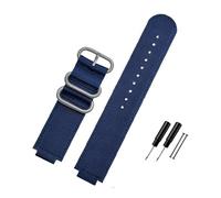 BWBVHRHZY Nylon Canvas Armband 24 * 16mm Konvexe Schnittstelle Schwarz Armee Grün Blau Männer Armband Fit for Timex ADVENTURE T2N721 T2N720 TW2T76500(Blue-S pin)