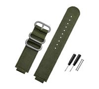 BWBVHRHZY Nylon Canvas Armband 24 * 16mm Konvexe Schnittstelle Schwarz Armee Grün Blau Männer Armband Fit for Timex ADVENTURE T2N721 T2N720 TW2T76500(Army green-S pin)