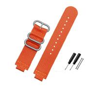 BWBVHRHZY Nylon Canvas Armband 24 * 16mm Konvexe Schnittstelle Schwarz Armee Grün Blau Männer Armband Fit for Timex ADVENTURE T2N721 T2N720 TW2T76500(Orange-S pin)